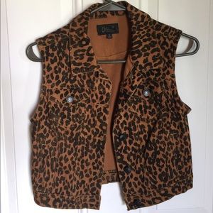 Cheetah print vest
